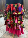 Vestido fandango con olanes estampados