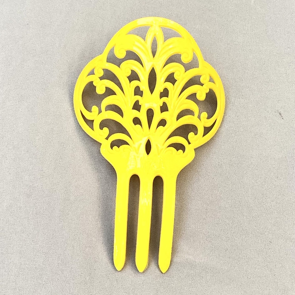 [PTA00755004] Peineta Flor de Lis (Amarillo)