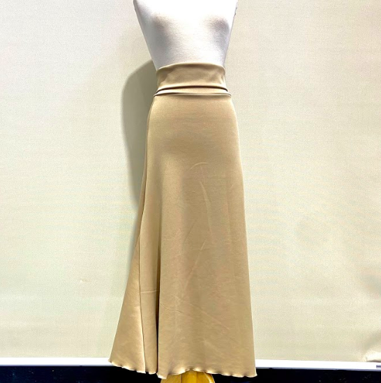 [FAF00604047T10] Falda flamenco niñas y adultas 3 picos (10, Natural Beige)