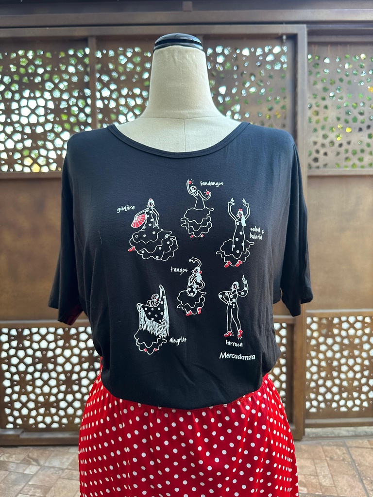 Camiseta Junior Kit Flamenco negra