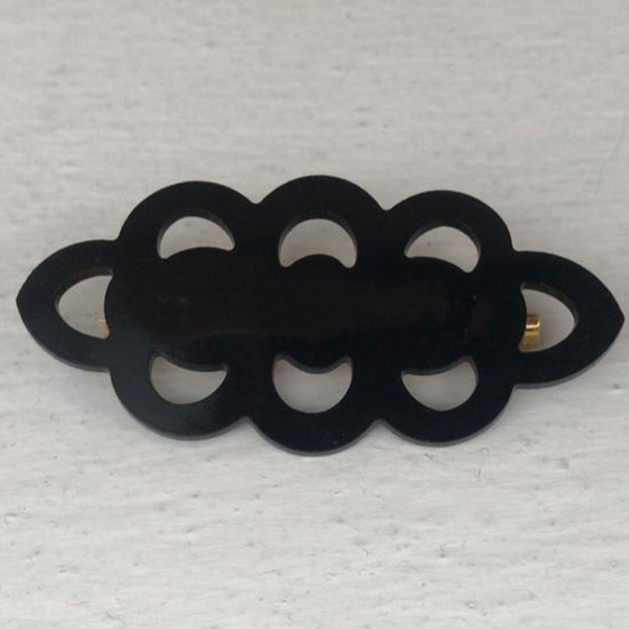 [BRO00505004] Broche flor alargada (Amarillo)