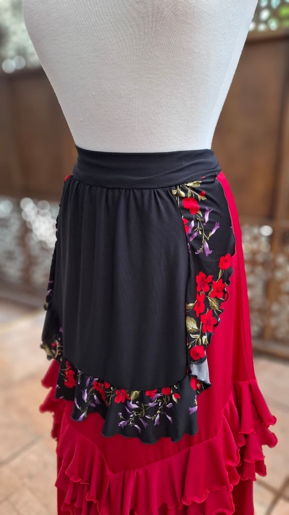 Mandil con estampado de flores