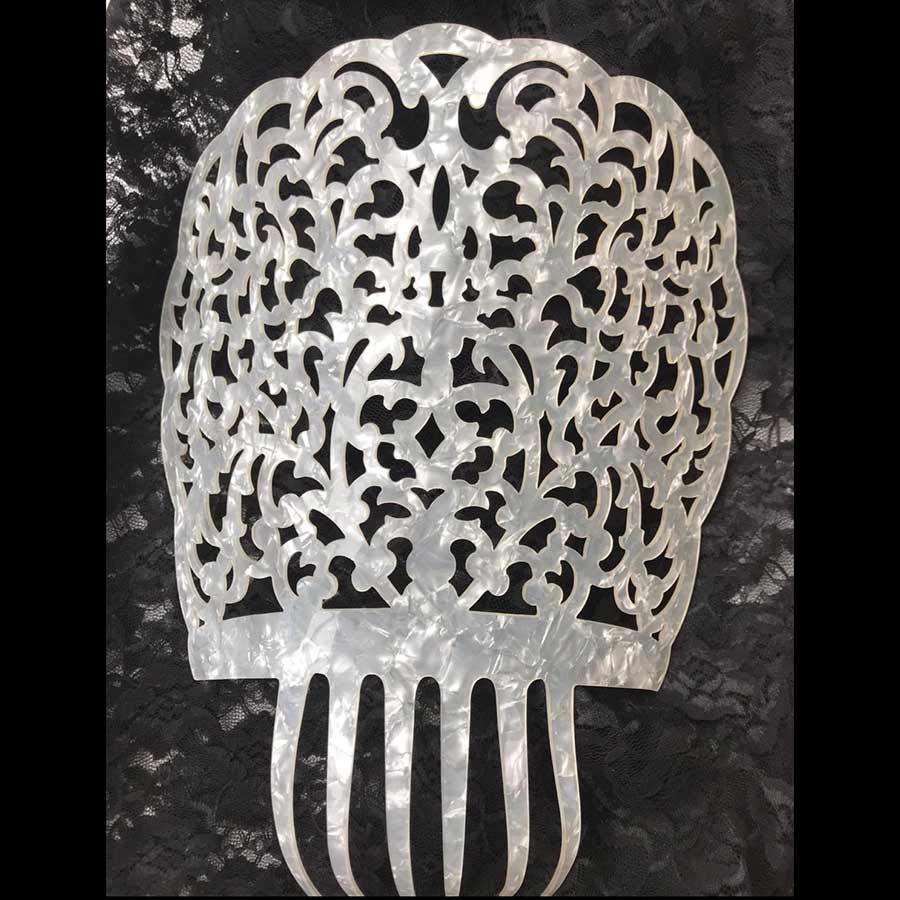 Peinetón para mantilla perla nacarado
