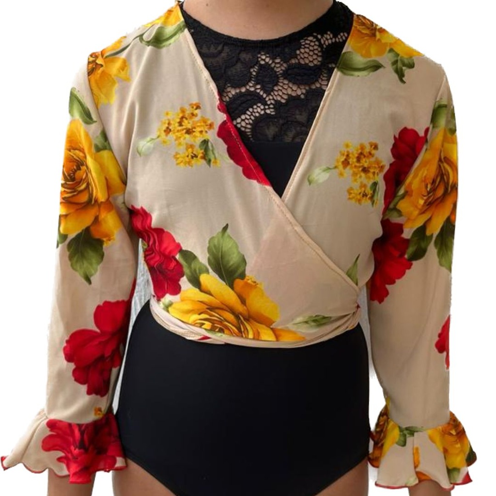 [TOR01505112TUNI] Torera Beige con flores