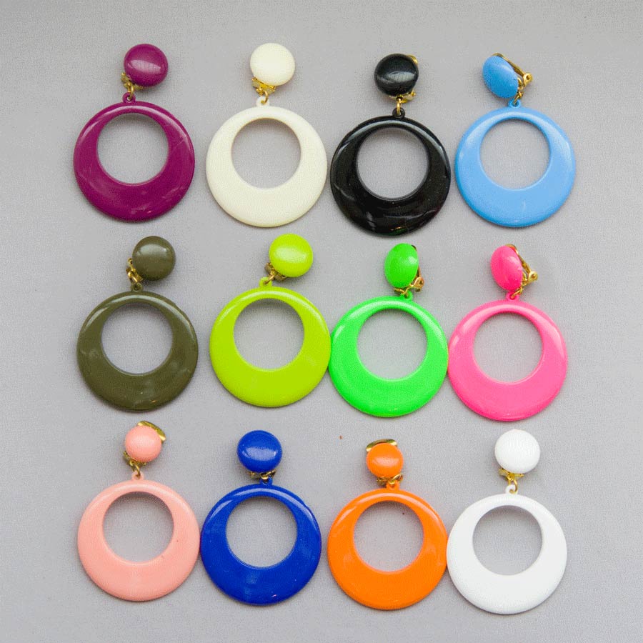 [ARE00113006] Aretes círculo grande (Azul Cielo)