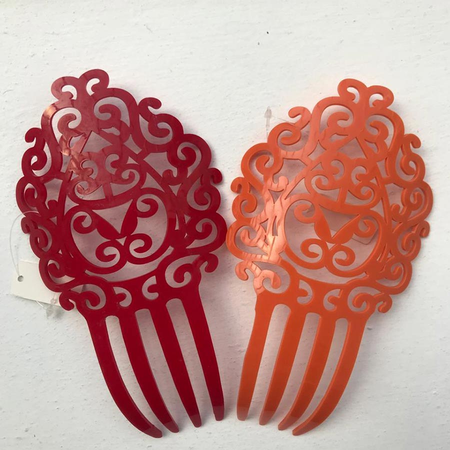 [PTA00789023] Peineta Tribal triángulo (Naranja)