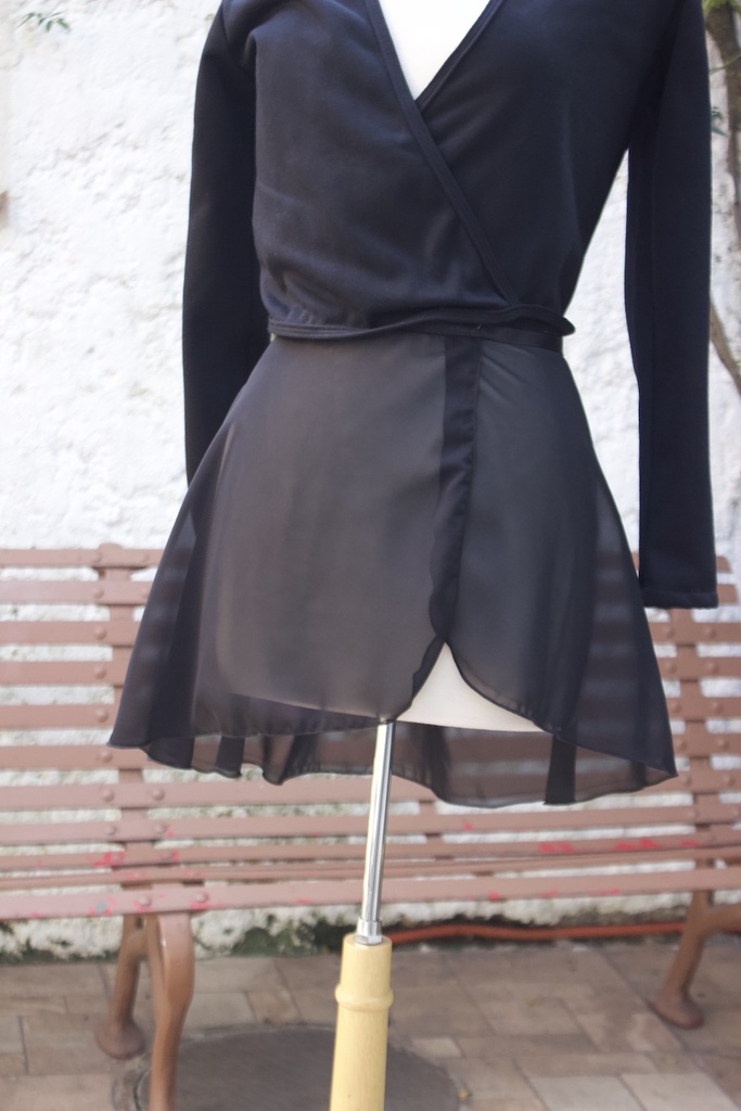 falda shiffon negra adulto