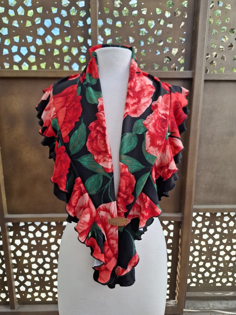 Piquillo con olán estampado y flores diferentes estilos