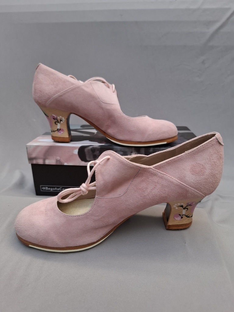 Zapato Begoña Cervera Arty Ante Rosa ca Clavel no.39