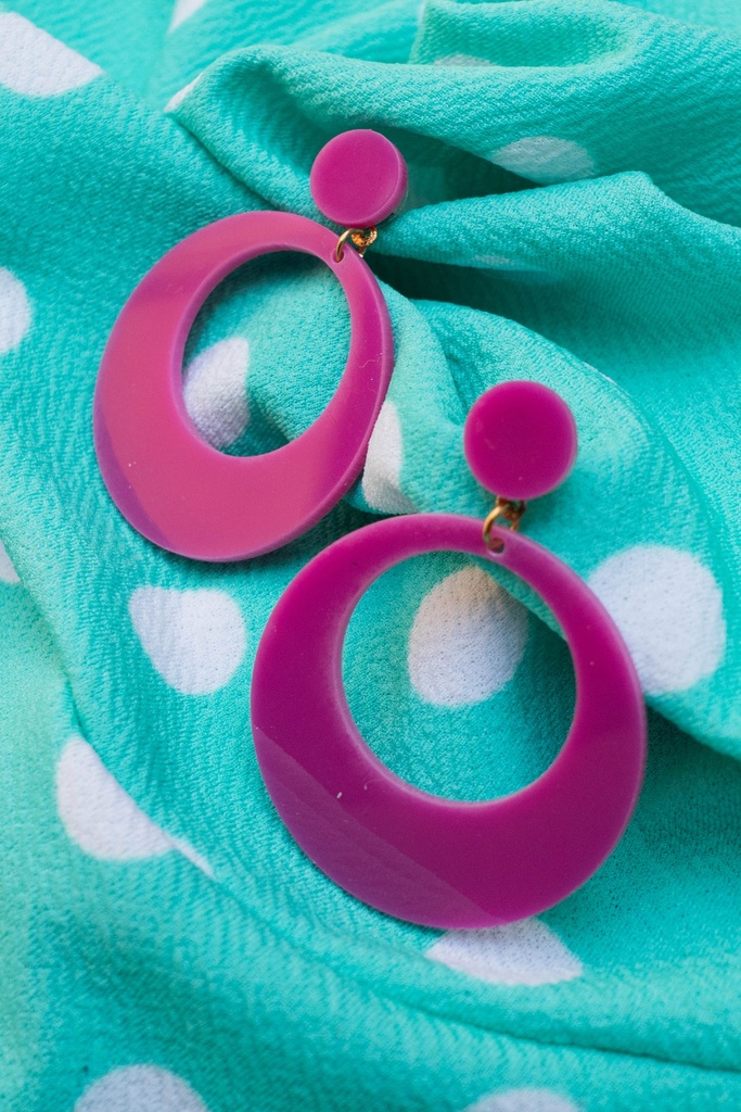Aretes círculo delgado grande
