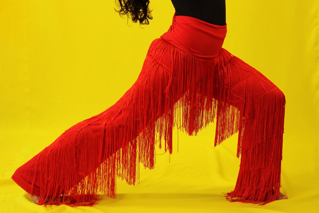 Pantalón con flecos