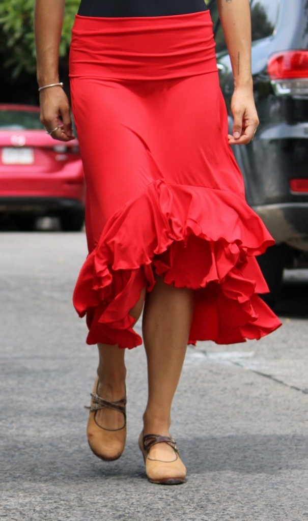 [FAF00686701TCH] Falda Ana color rojo (Ch)