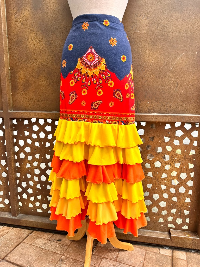 Falda Gitana estampada