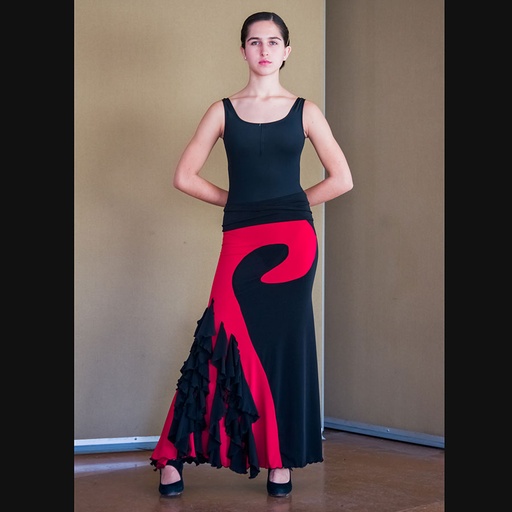 Falda flamenco licra modelo Caracol