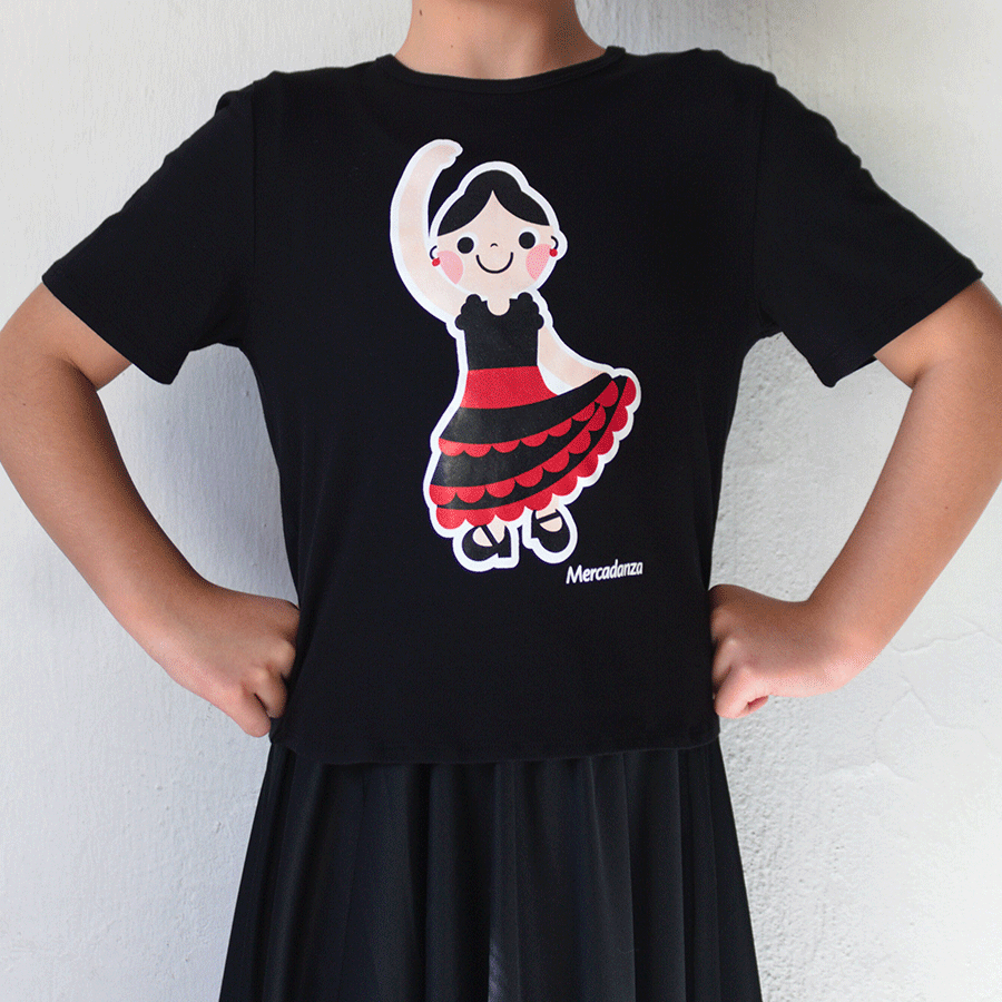 Playera negra  mod. LOLA