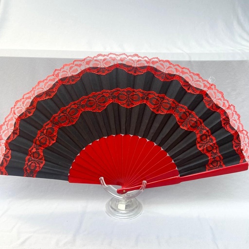 Pericón Encaje rojo y negro