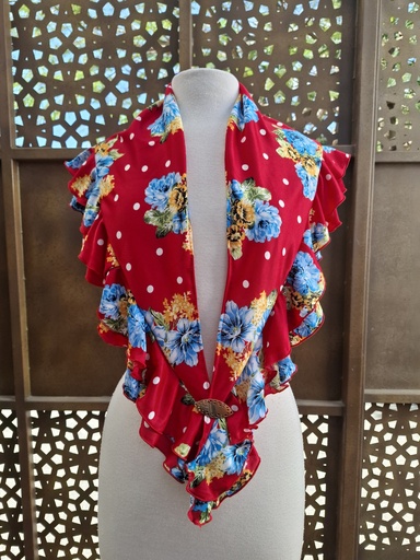 Piquillo con olán estampado y flores diferentes estilos