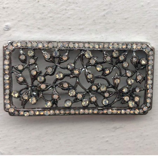 Broche cuadrado hojitas