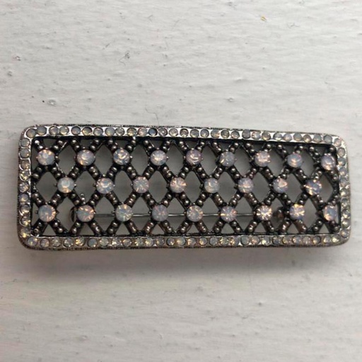 Broche rectángulo con pedrería