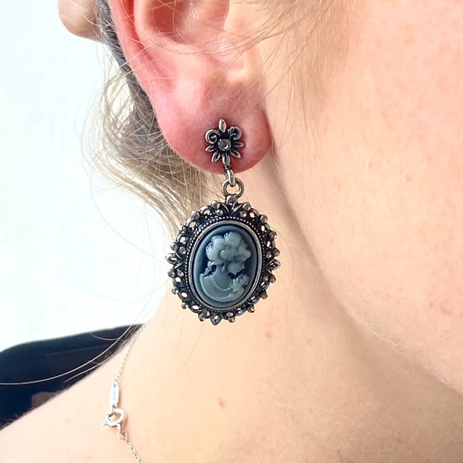 Aretes camafeo elegantes varios colores