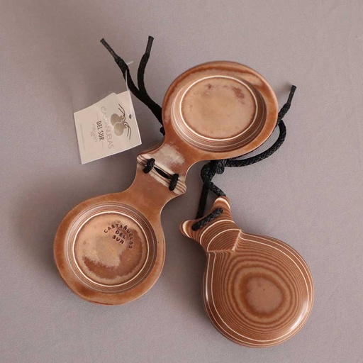 [CNS01000084DCN5] Castañuelas Capricho de tela caramelo doble caja n. 5