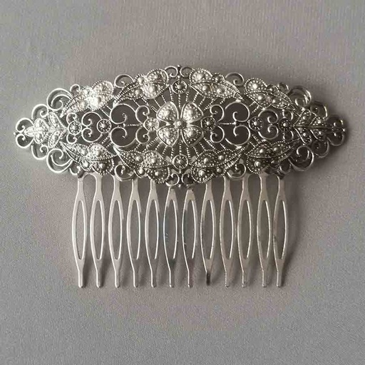 [PTA00712076] Peineta metal plateado