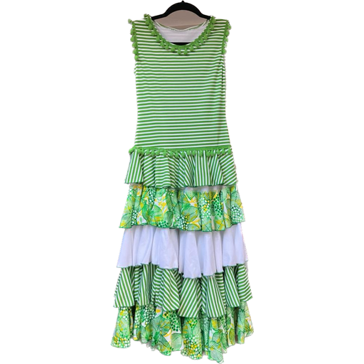 Vestido de niña Verde con madroños