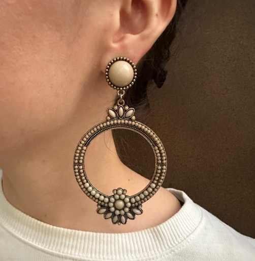 Aretes Circulo Chaquira 