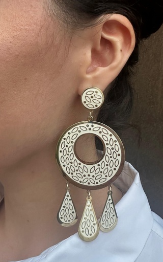Aretes doble círculo y gota