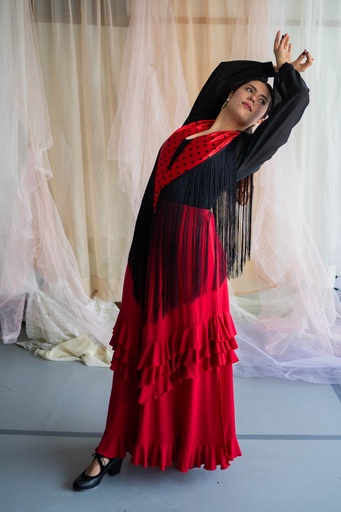 Falda Flamenco Aida Roja