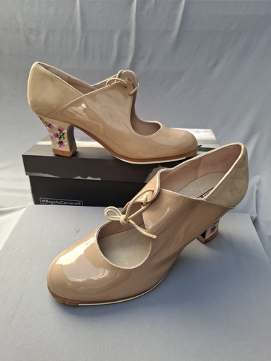 [ZBC00450385] Zapato Begoña Cervera Arte Charol Maquillaje Ante Maqui ca Clavel 38.5
