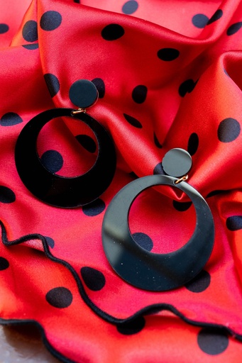 Aretes círculo delgado grande
