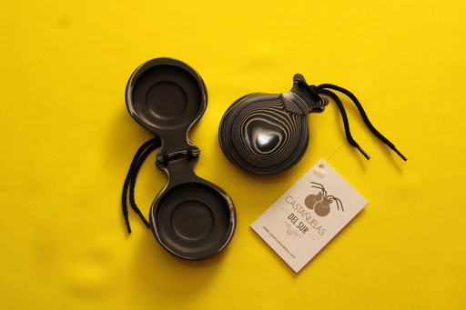 [CNS01010027DCN5] Castañuelas del Sur Capricho Tela Negra veteada Azul y Blanco